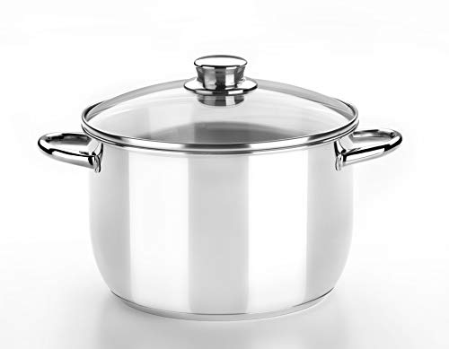 Monix Optima 2 Batería de 4 Piezas Acero INOX 18/10 Apta para Todo Tipo de Cocina e inducción: Olla 20 cm Cacerola 20 y 24 cm Cristal y cazo 16 cm sin Tapa