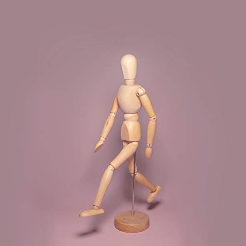 Mont Marte Maniqui Dibujo - Mannekin Masculino de 30cm – Muñeco articulado, Marioneta de Madera, Maniquí flexible, ideal como Modelo para Dibujar - Perfecto Para Principiantes, Profesionales, Artistas