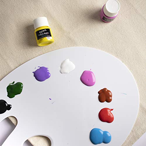 Mont Marte Paleta Pintura para Acrilica – 23x30 cm – Paleta de Artista ideal para Pintura Acrílica y todas las Pinturas al Agua – Paleta de Pintura Blanca con Agujero para el Pulgar