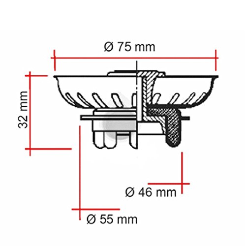 MONTSERRAT TAPON Tipo TEKA (75 x 33 mm) (Pack 2 Unidades) (Blanco)