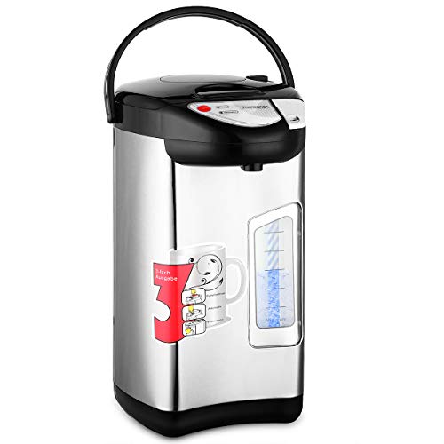 Monzana 3en1 Dispensador hervidor y termo de bebidas calientes agua 3L 750W Aluminio y plástico té café chocolate