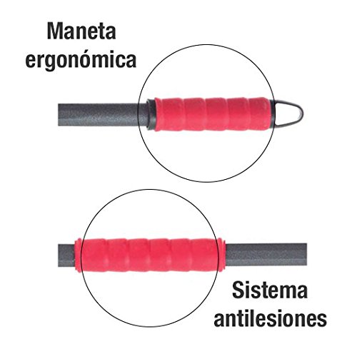 Mopa industrial de hilos de algodón torcido en tamaño 15x100 cm, con bastidor metálico y mango ergonómico 1,4 metros incluídos. Mopa especial para limpieza profesional en grandes superficies