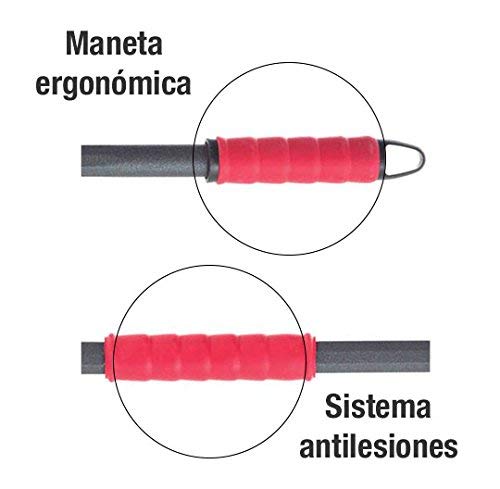 Mopa plana industrial de algodón 15x75 cm con bastidor metálico y mango ergonómico especial para mopas. Especial para limpieza de suelos profesional de pequeñas y grandes superficies