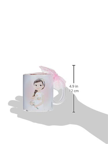 Mopec GD969.1 Taza Comunión niña romántica 7caramelos en Caja Regalo, Porcelana