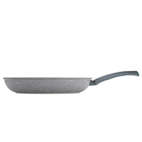 mopita Roccia Viva 24 cm/9.45 "antiadherente sartén de aluminio forjado, tamaño mediano, color gris