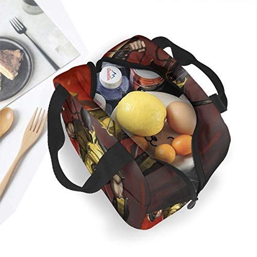 Mor-Tal KOM-Bat Bolsa de almuerzo portátil con aislamiento Caja de asas más fresca para viajes/Picnic/Trabajo/Escuela