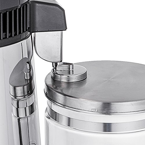 Moracle Destilador de Agua de Acero Inoxidable 750W Destilación de Agua Destilador de Agua de 1,1 Galones / 4 L para el Hogar Encimera con Botella de Conexión Recipiente de Vidrio (Acero Inoxidable)