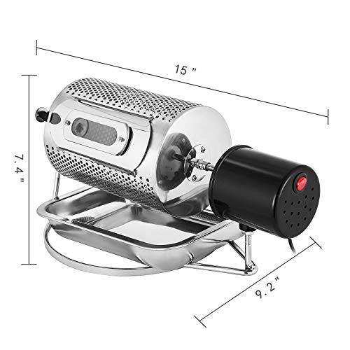 Moracle Tostadores de Café de Gran Capacidad 220V Tostadora Granos de Café Máquina para Hornear Café en Grano de Acero Inoxidable (40W 600G)