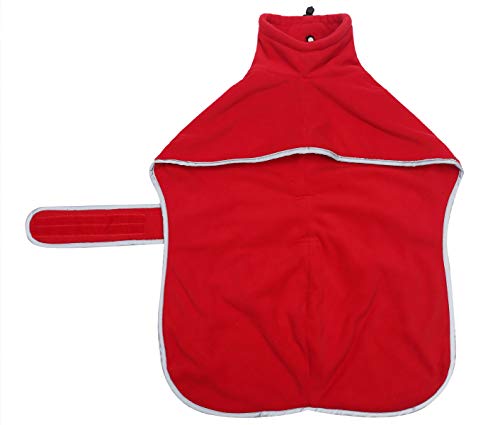 Morezi Galgos abrigos con barra reflectante, ropa cálida para perro forro polar de poliéster suave, banda ajustable – chaqueta de invierno para perros para galgos, lurchers y Whippets – rojo – XXLarge