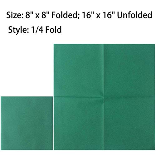 MORGIANA Servilletas Airlaid verdes, servilletas decorativas de tela, servilletas desechables ecológicas para Navidad, día de Patrick, boda, fiesta | 40 cm x 40 cm Paquete de 50 (verde)