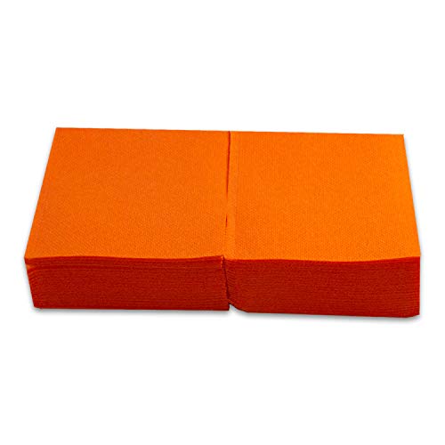 Morigami Coktail, Servilleta 20x20, 2 capas, pliegue 1/4, 100 servilletas, punta-punta Naranja