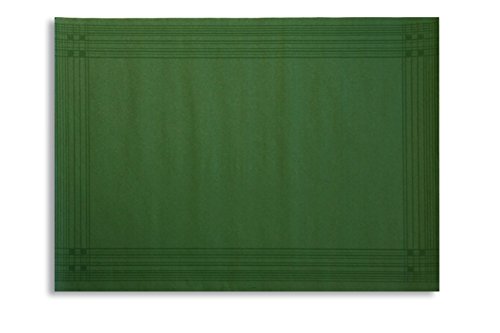 Morigami Mantel Individual, 30 x 40 Cm, Gofrado, 44 Gramos, Cenefa Verde, Set de 800 unidades