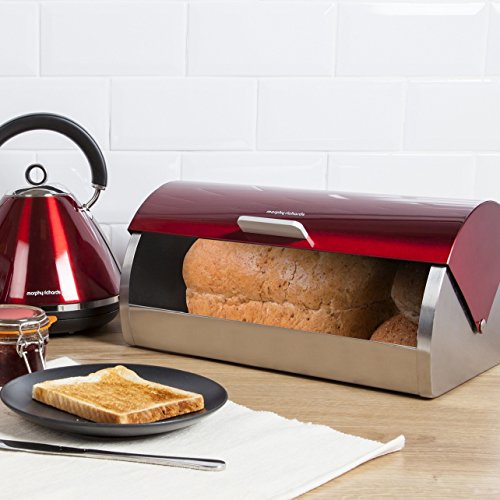 Morphy Richards Richards - Panera con Tapa Frontal Deslizante, Color Rojo