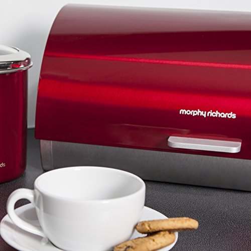 Morphy Richards Richards - Panera con Tapa Frontal Deslizante, Color Rojo