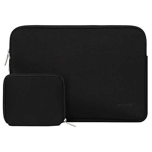 MOSISO Funda Protectora Compatible con 2019 MacBook Pro 16 A2141/15-15.6 Pulgadas MacBook Pro Retina 2012-2015/Ordenador Portátil, Bolsa Blanda de Neopreno Agua Repelente con Pequeño Caso, Negro