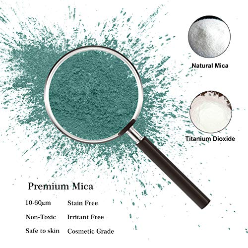 MOSUO Pigmentos para Resina Epoxi, 50g Verde Oscuro Pigmentos en Polvo Natural Mica en Polvos Tintes para Teñir Resina Epoxi, Jabones, Slime, Cera, Pintura, Vela, Uñas, Cosmético y Arte de Bricolaje