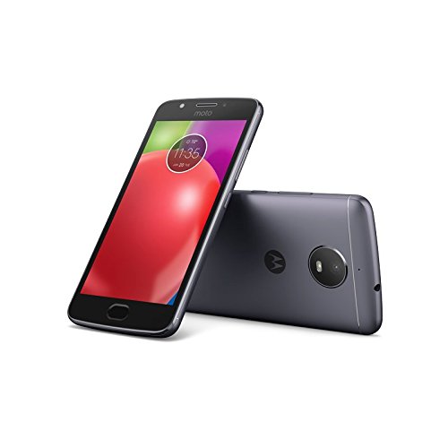 Motorola Moto E4 - Smartphone Libre de 5" HD, 2.800 mAh de batería, cámara de 8 MP, 2 GB de RAM + 16 GB de Almacenamiento, procesador Quad-Core de 1.3 GHz, Color Gris