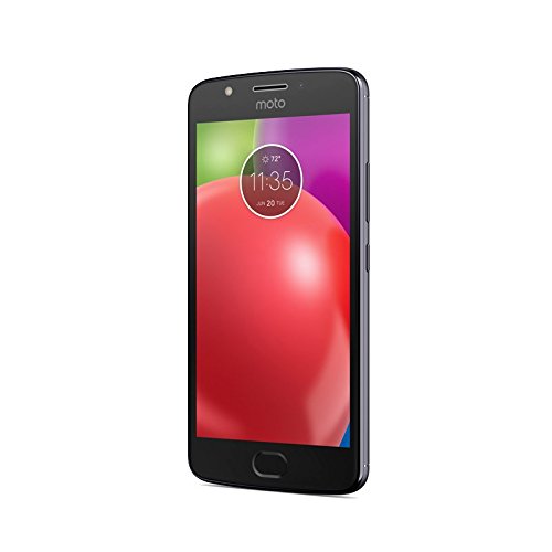 Motorola Moto E4 - Smartphone Libre de 5" HD, 2.800 mAh de batería, cámara de 8 MP, 2 GB de RAM + 16 GB de Almacenamiento, procesador Quad-Core de 1.3 GHz, Color Gris