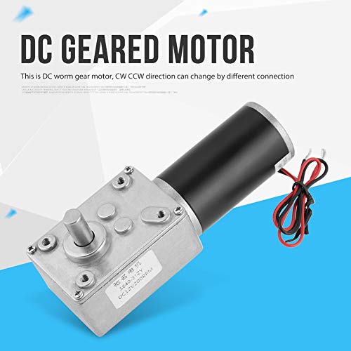 Motorreductor - DC 12V 200 RPM de Imán permanente Gusano Turbo Motor de Engranaje de Reducción de Motor