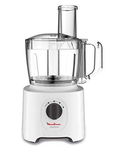 Moulinex FP246110 - Robot de cocina (2,4 L, Blanco, Giratorio, 1,8 L, Mezcla, Picar, Moler, Amasar, Mezcla, Puré, China)