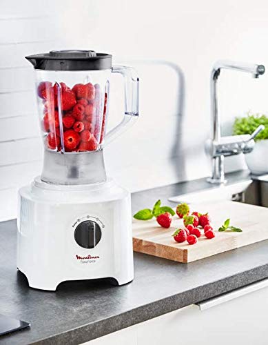 Moulinex FP246110 - Robot de cocina (2,4 L, Blanco, Giratorio, 1,8 L, Mezcla, Picar, Moler, Amasar, Mezcla, Puré, China)