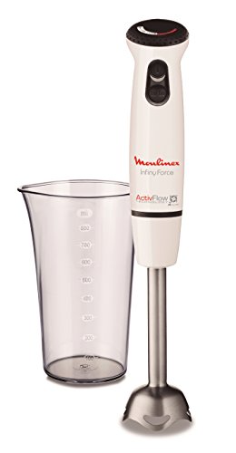 Moulinex Infiny Force Sin ACC BATIDORA DE Mano DD860110 SIN Accesorios, 750 W, 20 Velocidades, Blanco