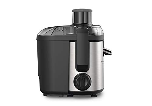 Moulinex JU420D10 - Exprimidor (Licuadora centrífuga, Negro, Acero inoxidable, 0,95 L, 6 cm, Giratorio, 400 W)