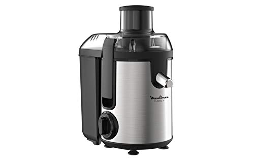 Moulinex JU420D10 - Exprimidor (Licuadora centrífuga, Negro, Acero inoxidable, 0,95 L, 6 cm, Giratorio, 400 W)