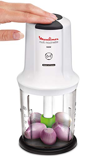 Moulinex Multimoulinette Picadora 6 en 1, 500 W, 2 Velocidades, Blanco