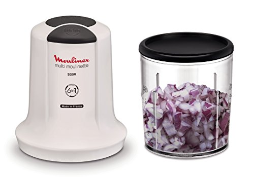 Moulinex Multimoulinette Picadora 6 en 1, 500 W, 2 Velocidades, Blanco