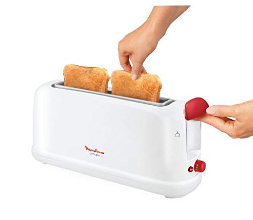 Moulinex Principio LS160111 - Tostadora de una ranura larga de 25 cm, bandeja recoge-migas con 7 niveles de tueste, modo de descongelación y botón apagado, para gran variedad de pan