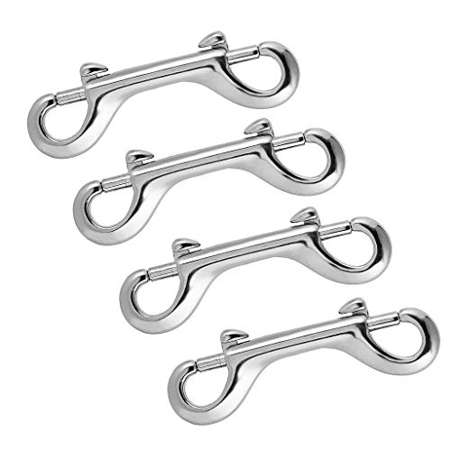 MOUNTAIN MEN 4pcs Buceo Acero Inoxidable Doble composición Perno Snap Hebilla Clip del Metal de 90 mm for el canotaje Marina de Vela (Color : Silver)