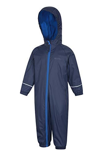 Mountain Warehouse Mono Impermeable Estampado Spright - Mono de Verano Transpirable, Abrigo Impermeable, Secado rápido, Chubasquero con Costuras termoselladas para niños Azul Marino 18-24 Meses