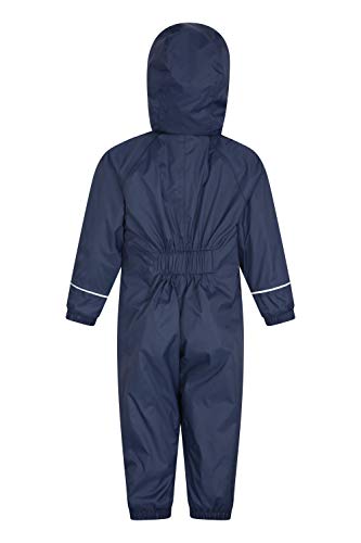 Mountain Warehouse Mono Impermeable Estampado Spright - Mono de Verano Transpirable, Abrigo Impermeable, Secado rápido, Chubasquero con Costuras termoselladas para niños Azul Marino 18-24 Meses