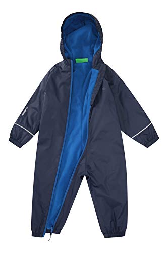 Mountain Warehouse Mono Impermeable Estampado Spright - Mono de Verano Transpirable, Abrigo Impermeable, Secado rápido, Chubasquero con Costuras termoselladas para niños Azul Marino 18-24 Meses