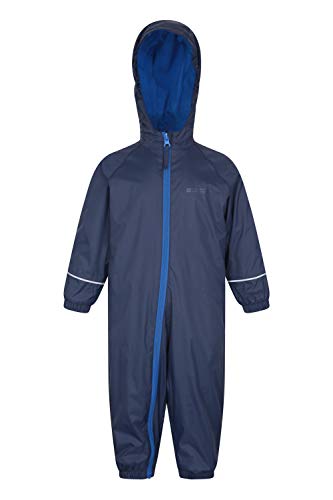 Mountain Warehouse Mono Impermeable Estampado Spright - Mono de Verano Transpirable, Abrigo Impermeable, Secado rápido, Chubasquero con Costuras termoselladas para niños Azul Marino 18-24 Meses