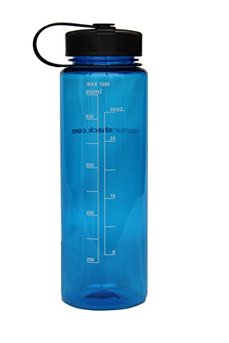 MountainShack - Botella de agua sin bisfenol A, para hidratación en actividades deportivas y al aire libre, escalada, acampadas, escuela, 1 litro