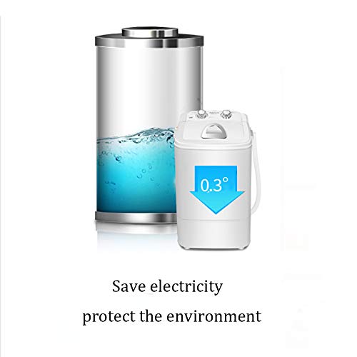 MOUTALE 2-En-1 Mini Lavadora PortáTil De BañEra Individual Y Secador De Centrifugado, Compacto para Dormitorios Habitaciones Universitarias Capacidad Total De 3.5 Kg Capacidad De Secado De 2 Kg
