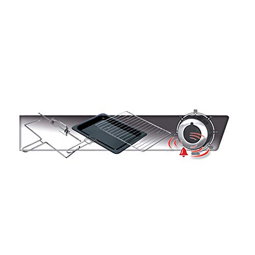 MPM MPE-07T Horno eléctrico de Sobremesa convección 45 litros, Acero Inoxidable, asador de Pollo, Temporizador, Ajuste Temperatura, Negro, 2000W, 2000 W, 43 litros, 0 Decibeles