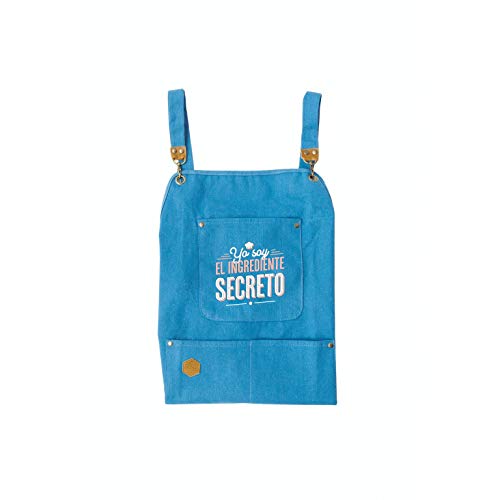 Mr. Wonderful Delantal ingrediente Secreto, Azul, 58.5 X 77.5 X 1 Cm