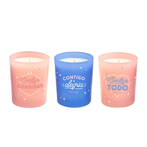 Mr. Wonderful Set de 3 Velas para Parejas con Chispa para Rato