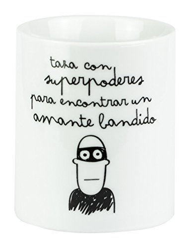 Mr. Wonderful Taza Superpoderes para Encontrar un Amante Bandido, Blanco, 10x10x10