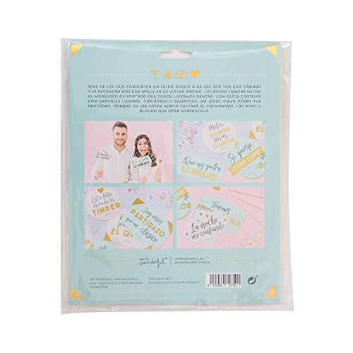 Mr; Wonderful Woa08938Es Accesorios Mr; Wonderful Para Photocall - Mensajes, 20X0.5X31 Cm