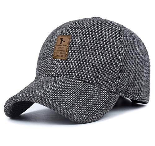 MRACSIY Gorra de béisbol para Hombre Gorras de Invierno 57-61cm (Gris)