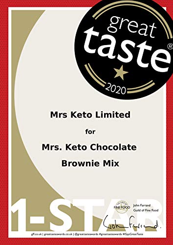 Mrs. Keto Preparado para tarta de Chocolate Brownie Mix - Baja en Carbohidratos, Sin Azúcar, Gluten Libre