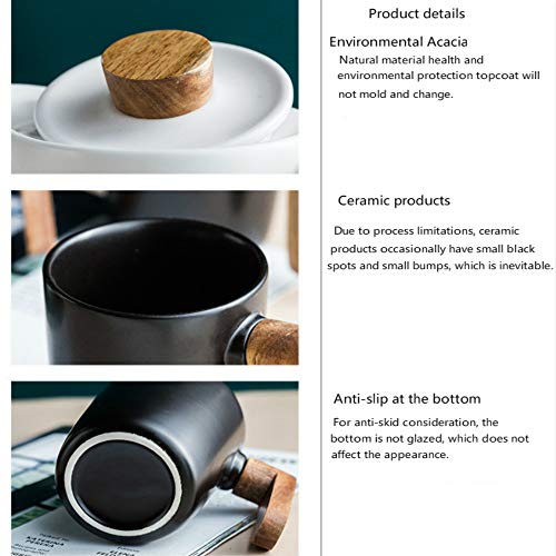 MSNLY Nordic Wooden Handle Creative Home Large-Capacity Water Utensils Ceramic Cold Kettle Water Cup Set Coffee Pot Set