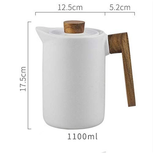 MSNLY Nordic Wooden Handle Creative Home Large-Capacity Water Utensils Ceramic Cold Kettle Water Cup Set Coffee Pot Set