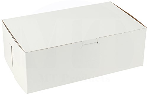 MT Products 8" Longitud X 5 1/2" Ancho X 4" Altura Kraft Paperboard pastelería/panadería Box (paquete de 15) Blanco