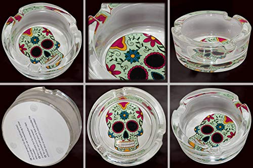 mtb more energy Cenicero ''Sugar Skull Wheel'' - Diámetro 8 cm - Dia de los Muertos - Décoration Cráneo Mexico