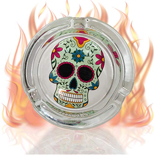 mtb more energy Cenicero ''Sugar Skull Wheel'' - Diámetro 8 cm - Dia de los Muertos - Décoration Cráneo Mexico